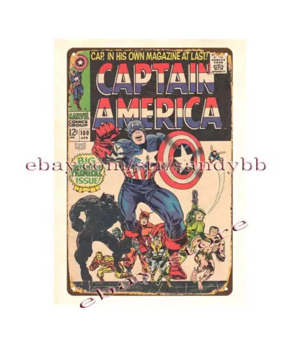 1968 Comics Metall-Blechschild, Dekoration für Taverne, Geschäft, Heimdekoration, Aluminium