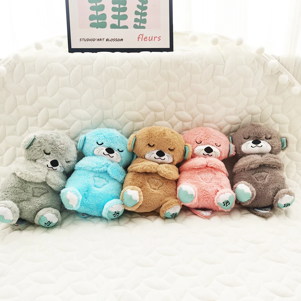 Breathing Plush Toys Soothing Sleep Playmate Otter Toy Music Sleeping Companion Koala Sloth Soft Toy Doll Birthday Gift