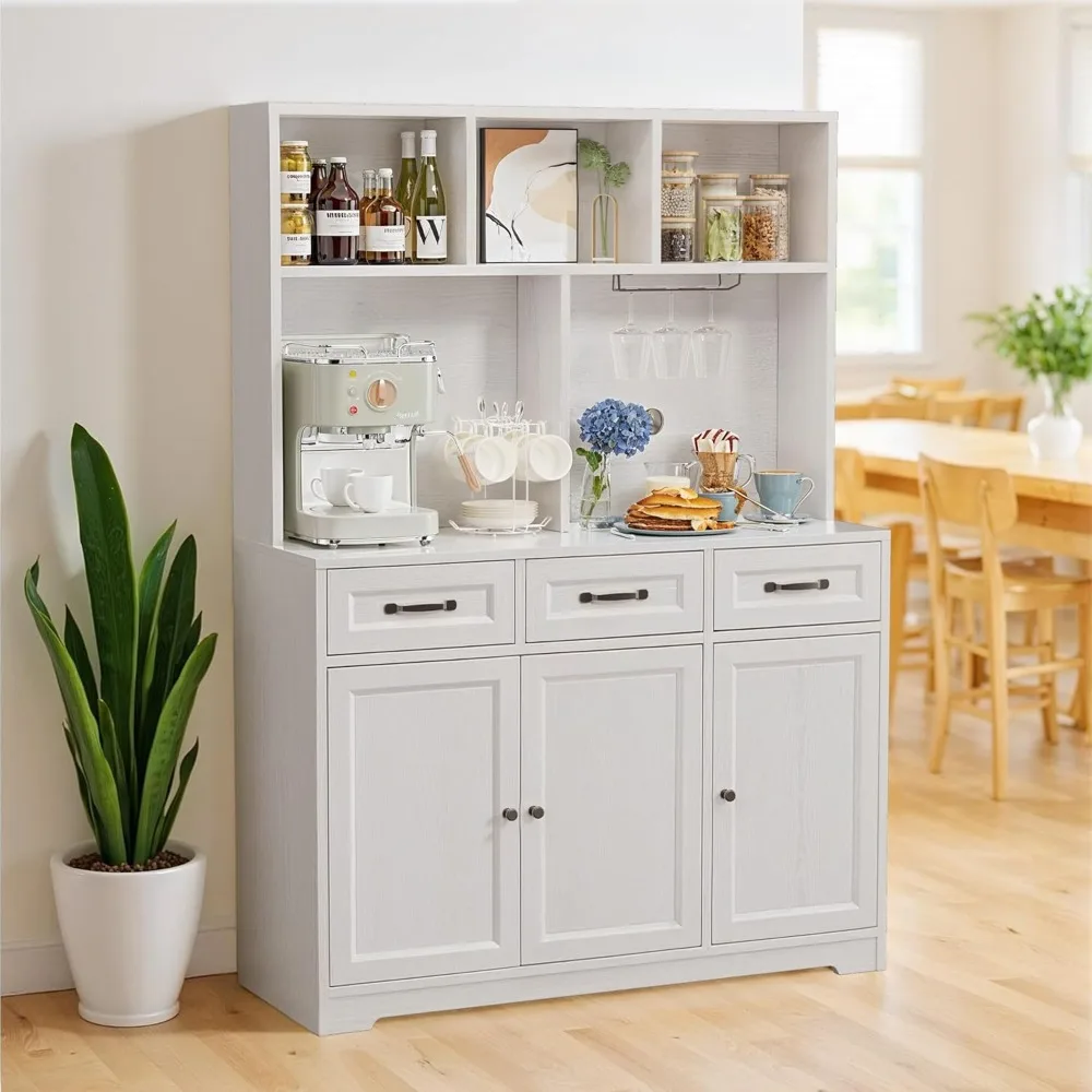 Mobiletto da dispensa da cucina con ripiano per microonde Mobiletto da bar alto 60.2 con ripiani da cucina con ripiano da appoggio