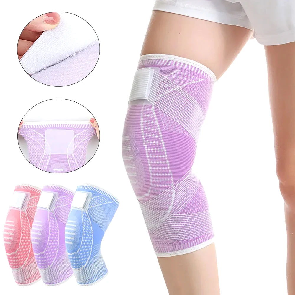 

Компрессионный бандаж для колена с ремешком (1 шт.) для лучшей поддержки и облегчения боли при разрыве мениска, артрите, беге, баскетболе