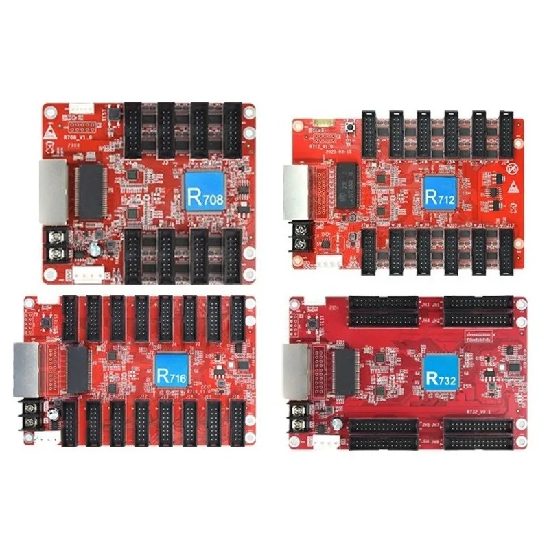LED Full Color Display Receiving Card R708 R712 R716 R732 Grayscale LED Screen Control Driver Board