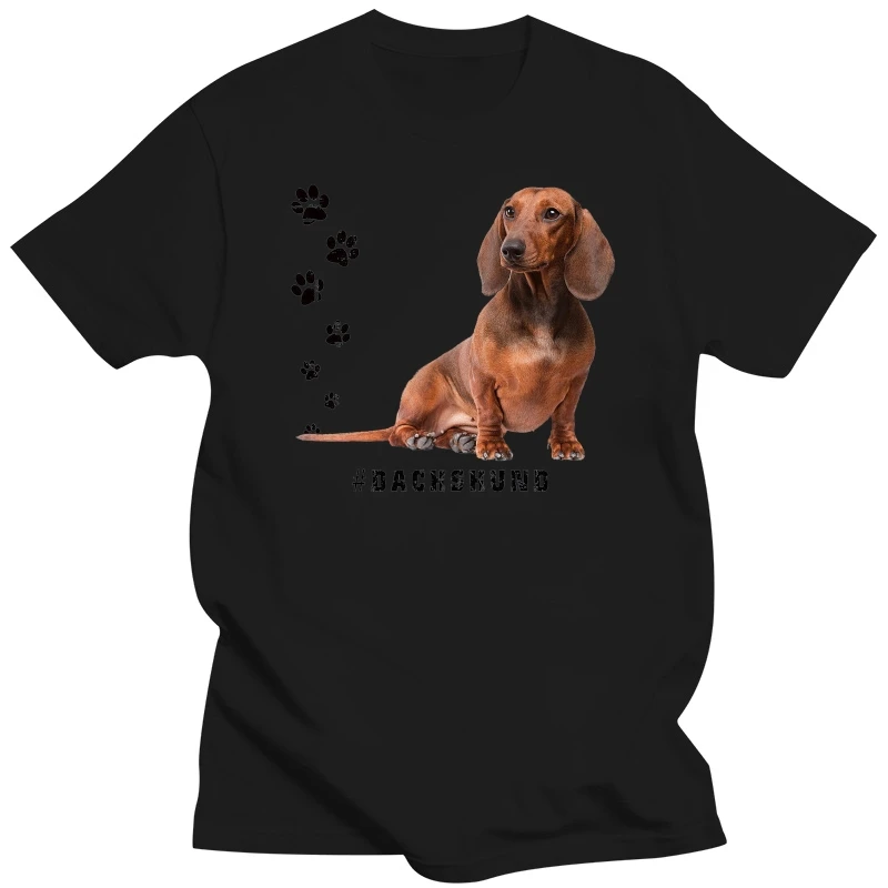 DACHSHUND T Shirt Hashtag Tee Dog Breed Animal Pet Mens Womens Funny Gift Puppy    Cartoon t shirt men Unisex New Fashion tshirt