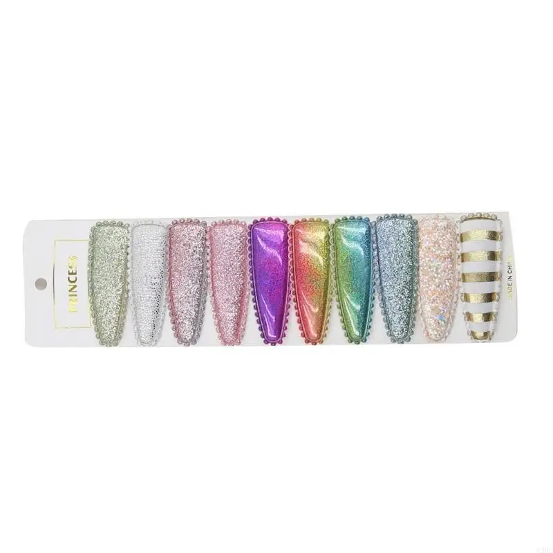 

63HE Girls Hair Clips Metal Hair Clips Barrettes Drop Hairpins 10pcs