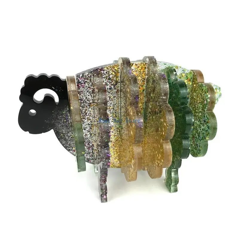

U13D Silicone Animal Themed Mold Epoxy Resin Moulds for Table Decoration Handmade Cup Mat Mould Jewelry Tool