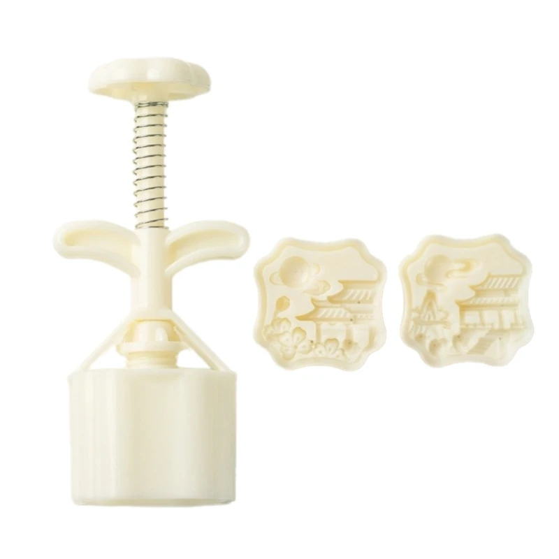 

N7MD Hand Press Mooncakes Mold Traditional Bean Pastes Cake Bakewares Household Pastries Baking Tool for Dessert Enthusiasts