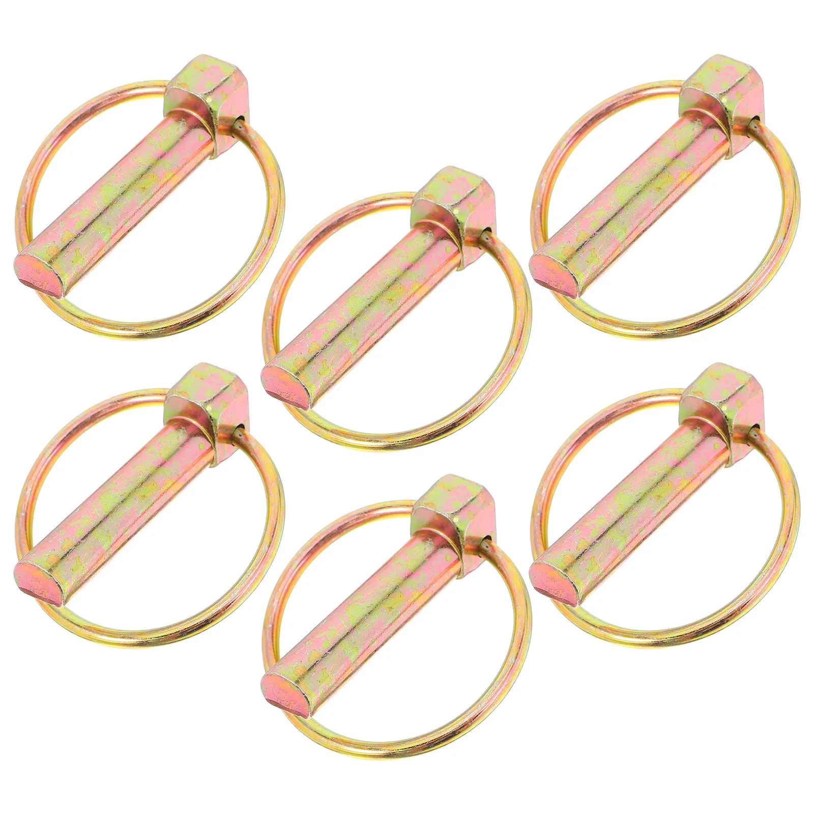 6Pcs Safety Pin Set Heavy Duty Trailer Locking Pins for Trucks Tractors Carts Mowers Trailers Secure Fastening