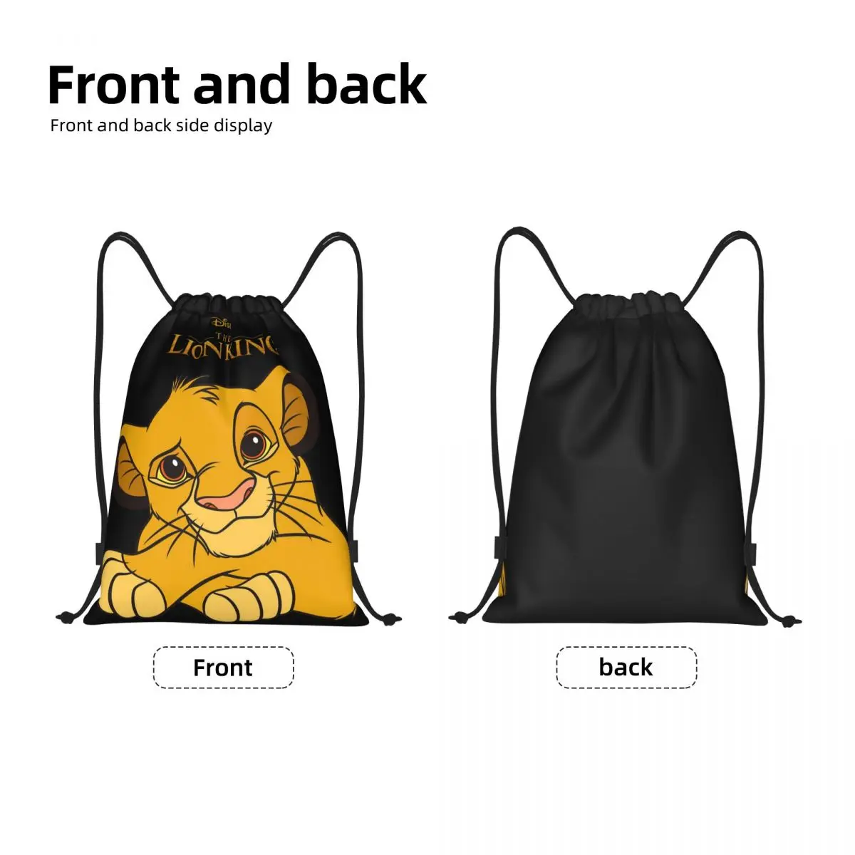 Personalizzato The Lion King zaino con coulisse borse donna uomo leggero palestra sport Sacks Sacks per lo Shopping