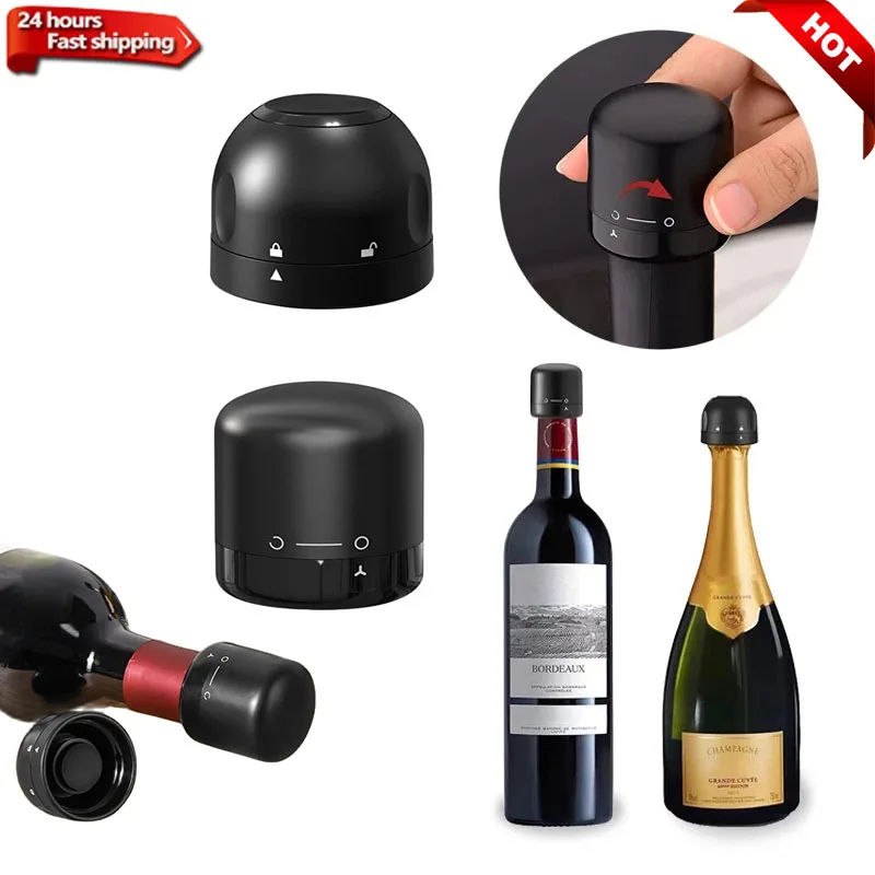 Vacuum Silicone Red Wine Bottle Cap Stopper Champagne Bottle Sealer Cap Stopper Retain Reusable Freshness Wines Plug Bar Tools