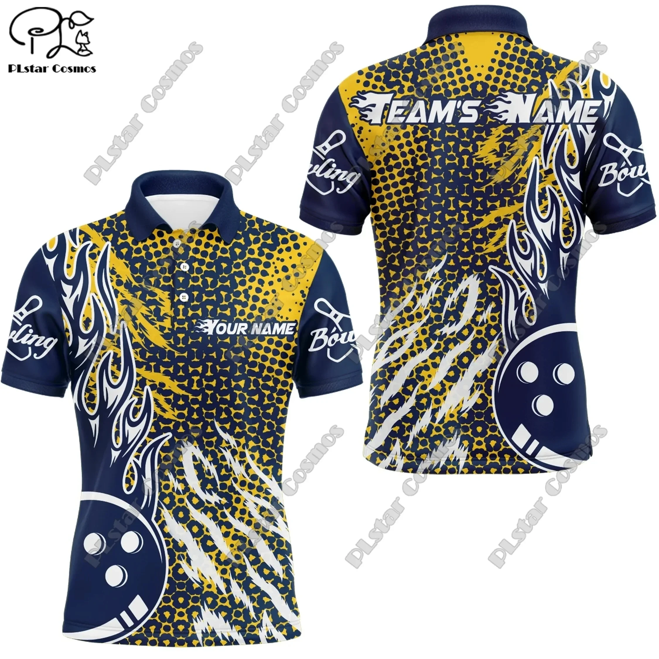 New personalized bowling team shirt 3D printed bowling pattern POLO shirt T-shirt unisex gift casual team  sports series  X-22