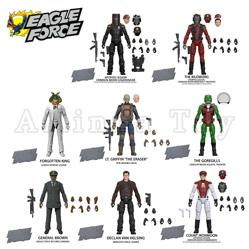 Eagle Force 1/18 4inches Action Figure 40th Anniversary Wave 5 Figures Anime Collection Model For Gift Free Shipping