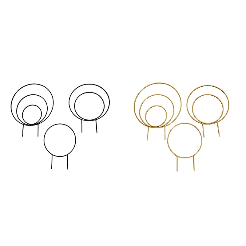 屋内の丸い植物トレリス、つる植物、鉢植えのツタ用の金属フレーム、屋外サポート、3個セット