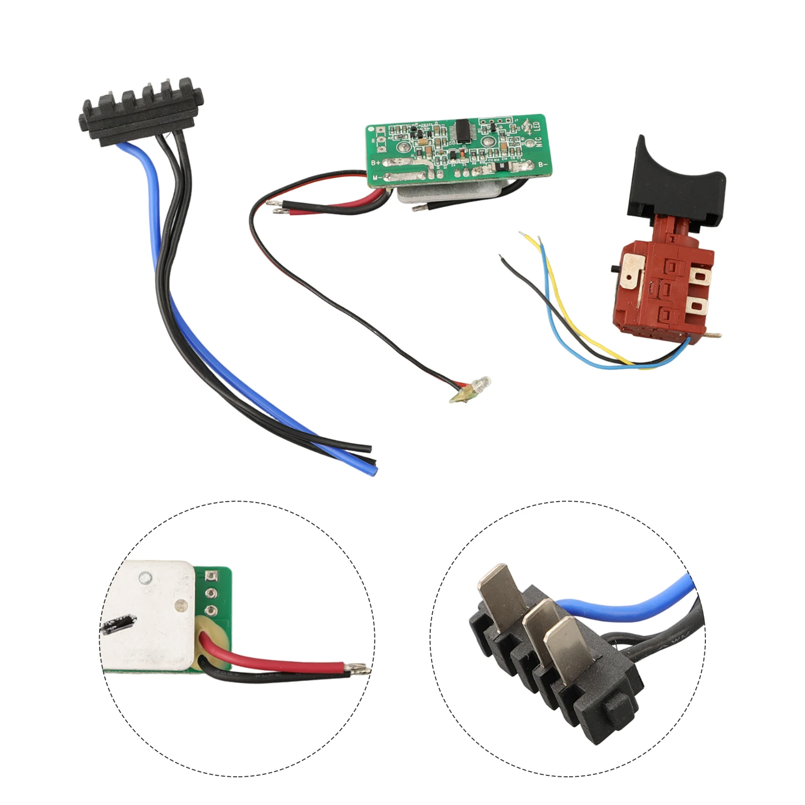 

Sturdy Replacement Switch Drill Control Board Connector for WORX WU390 WX390 WX390 1 WX390 31 WU390 9 WX390 9 20V H3