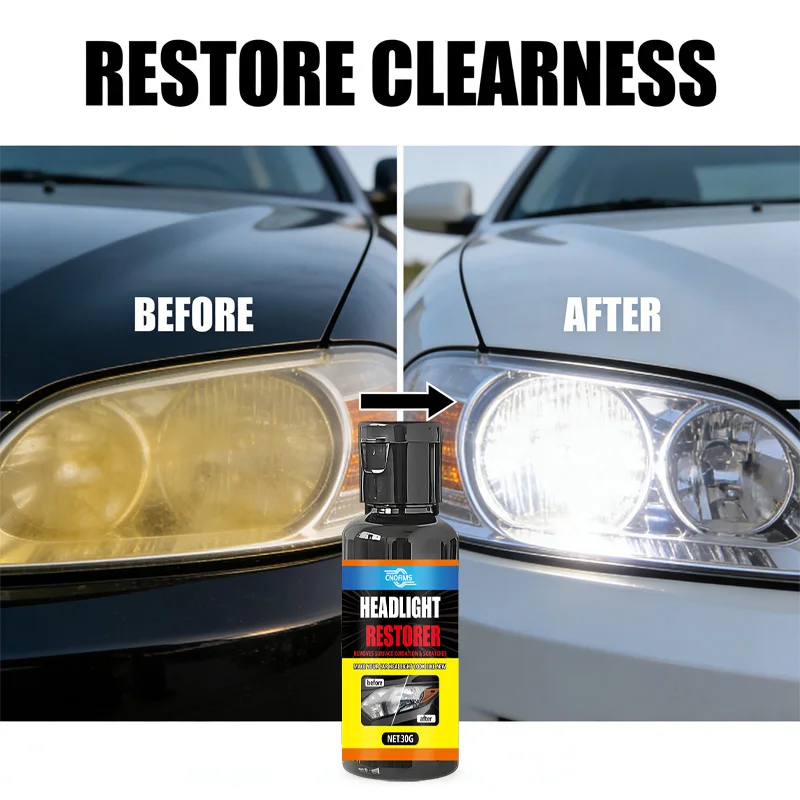 Headlight Renovation Kit: DIY Scratch Yellowing Repair 90% Like-New Brightness