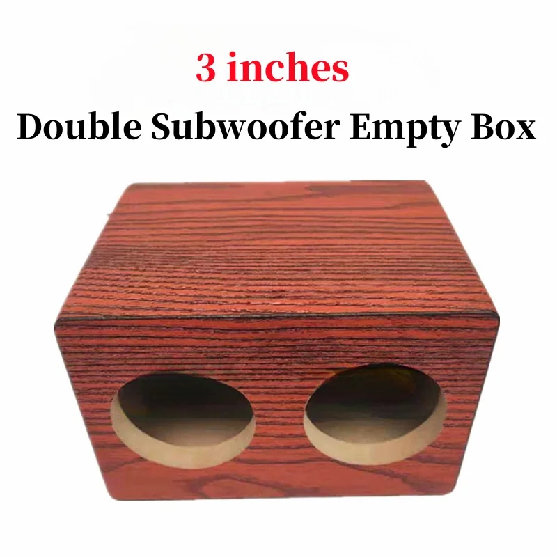 

3-inch Dual Subwoofer Empty Box Passive Speaker Wooden Drawer DIY Car/Home Audio Modification Subwoofer Housing