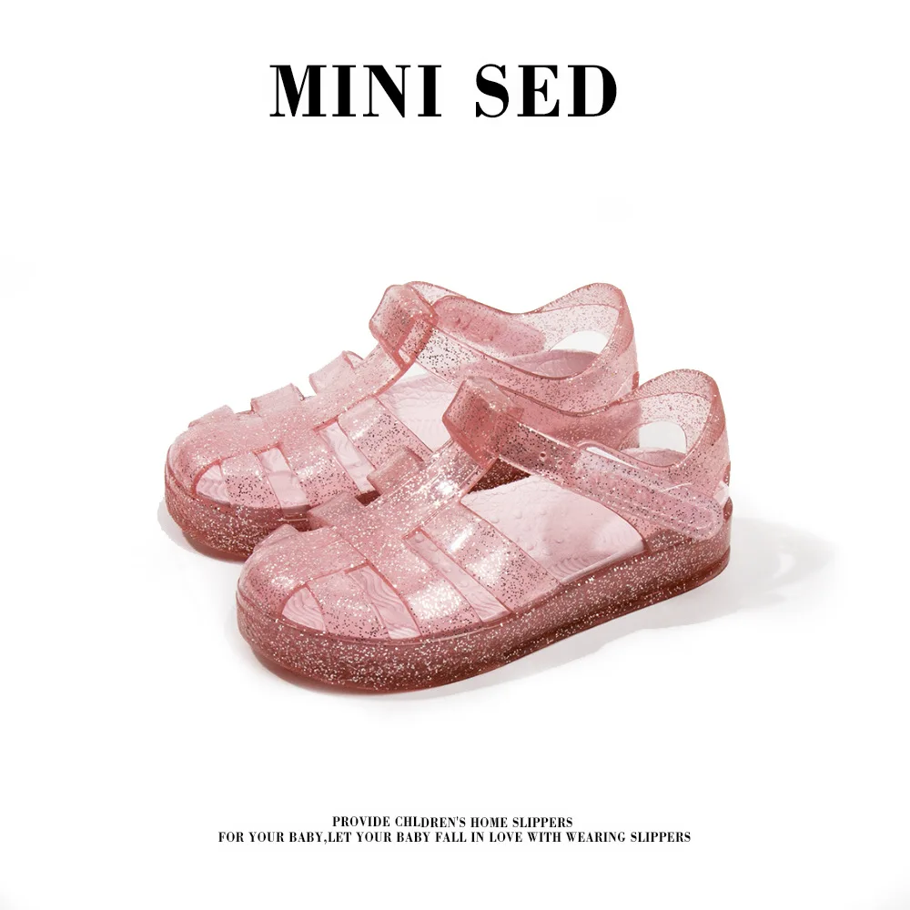 Girls' and boys' sandals, children's Roman shoes, jelly children's shoes, perforated shoes, beach sandals, jelly shoes - view 4