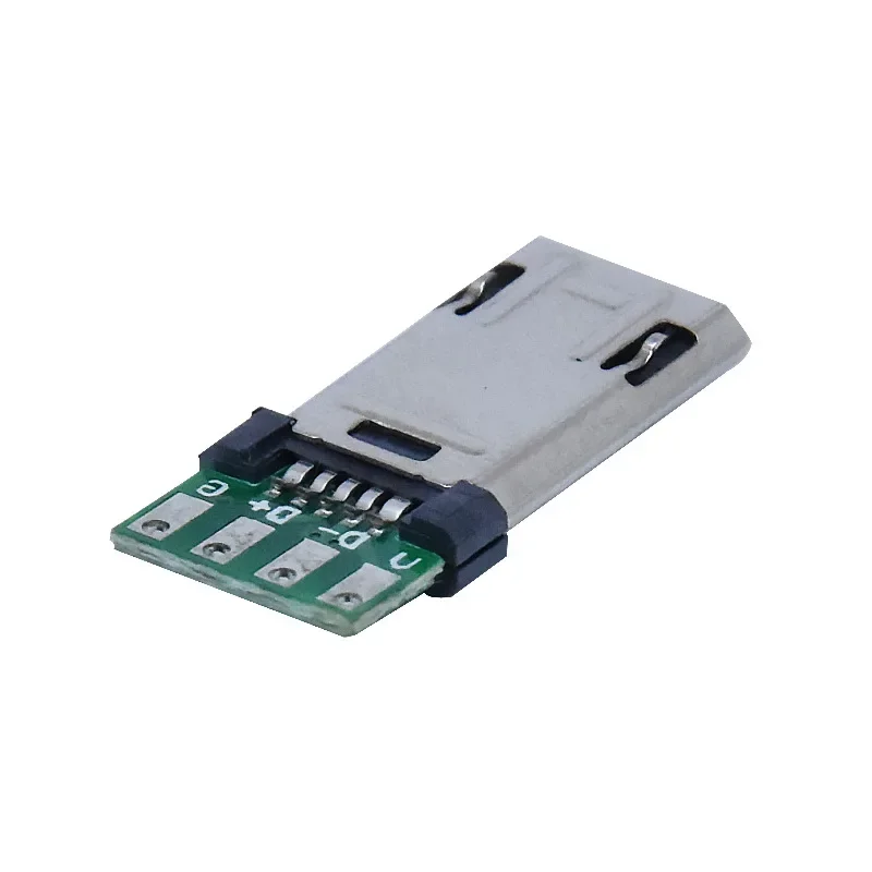 Prise Micro mâle avec plaque à souder PCB Double face, connecteur Usb 5P + connecteur USB type-c 4 broches, 5 pièces