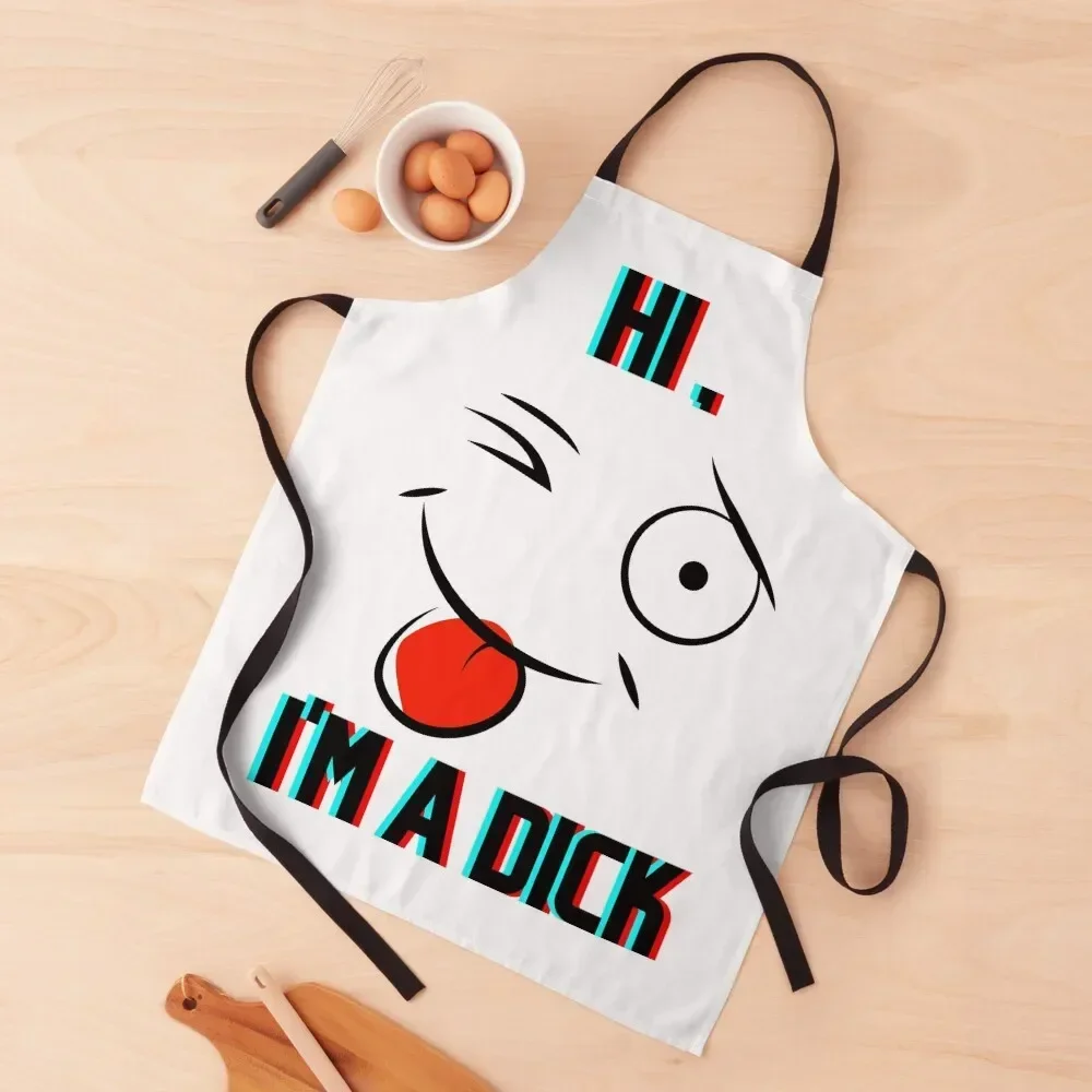 

HI, I'M A DICK Apron work gowns for women cleaning Household Items Kitchen Novelties Kitchen And Home for kitchen useful Apron