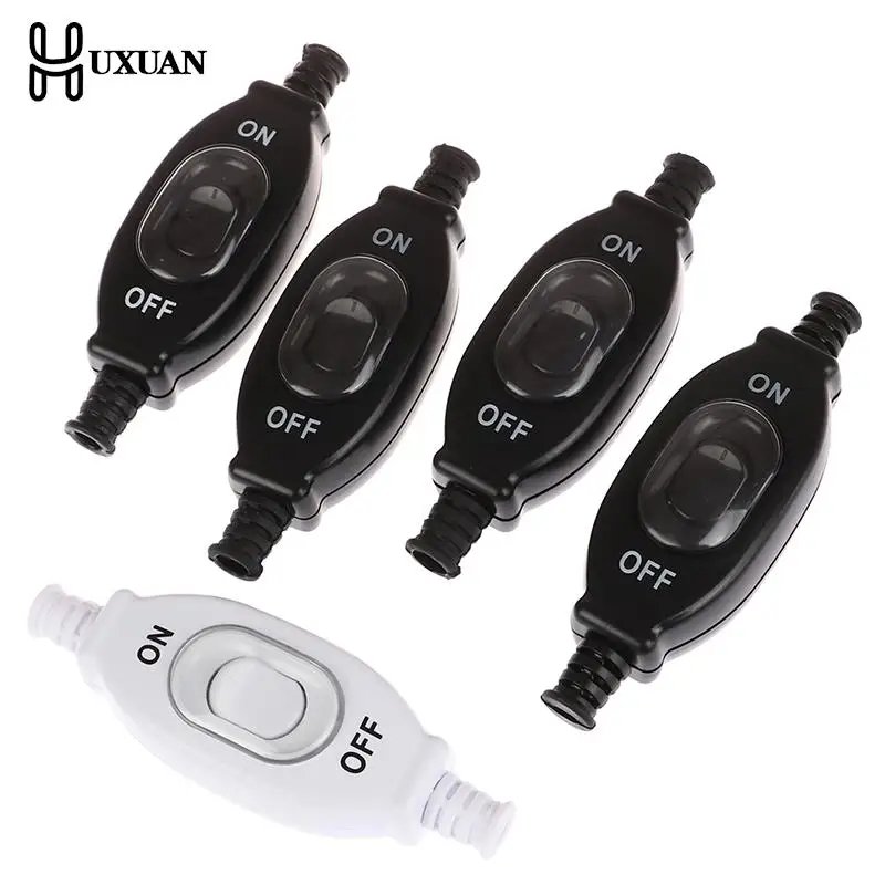 3A 250V On/Off Waterproof In Line Switch Cord Switch Round Wire Silver Contact Double Cut Switch Dust Switch