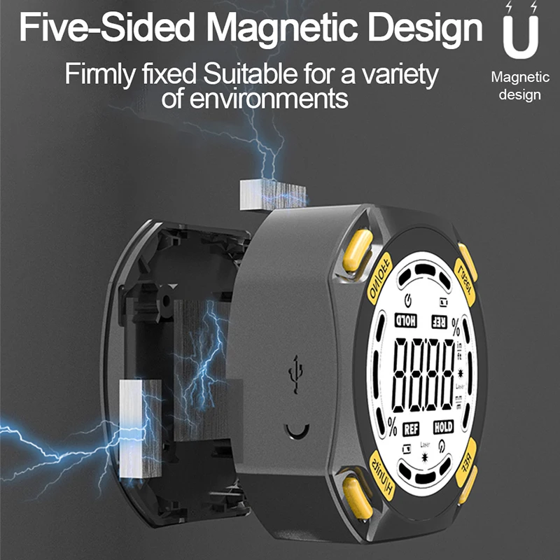 Laser Digital Protractor Inclinometer Rechargeable Angle Ruler Inclinometer Level Angle Goniometer Magnet Tilt Measuring Tool