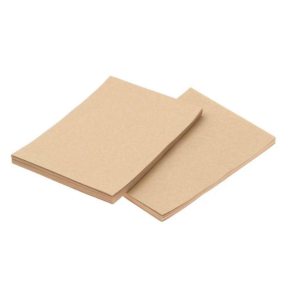 

3 Set of 150pcs A4 Vintage Kraft Writing Paper Retro Note Paper Letter Stationery Paper for Home Office School (50pcs for One Se