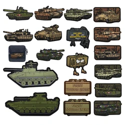 Newly Designed Jungle Camouflage Embroidered Tactical Tank Patch Pack Accessory Armband Army Fan Backpack Patches for Clothing