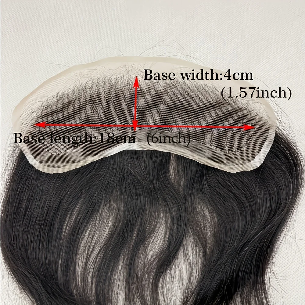نظام استبدال خط الشعر الأمامي للشعر البشري عالي الكثافة للرجال، جزء علوي على شكل حرف V مع استبدال خط الشعر الطبيعي #3