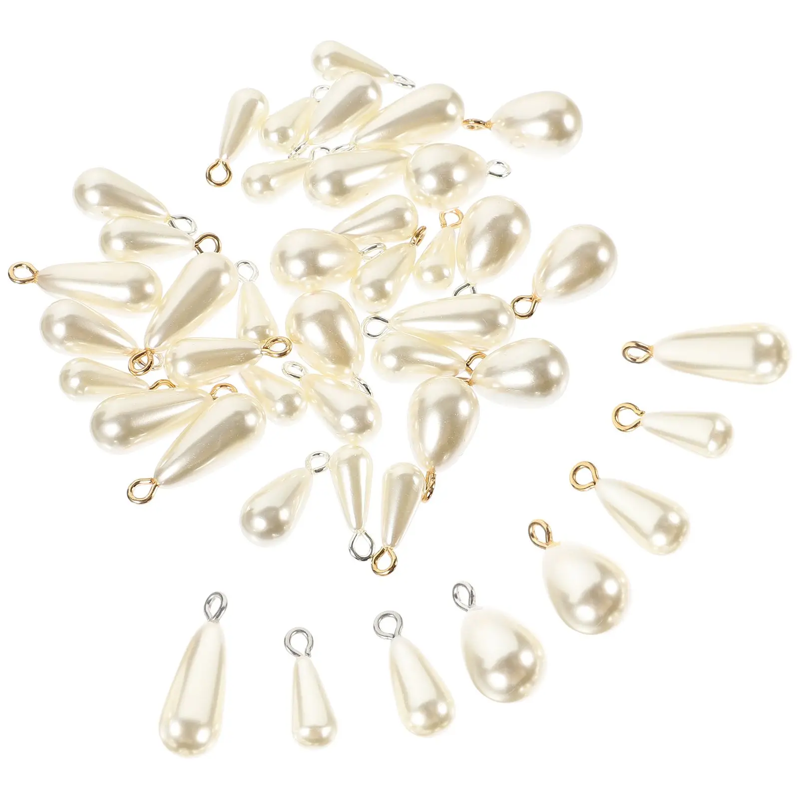 

Imitation Pearl Pendant Charms For Bracelets Earrings Necklace Making Jewelry Supplies Plastic Pearl Charms Durability