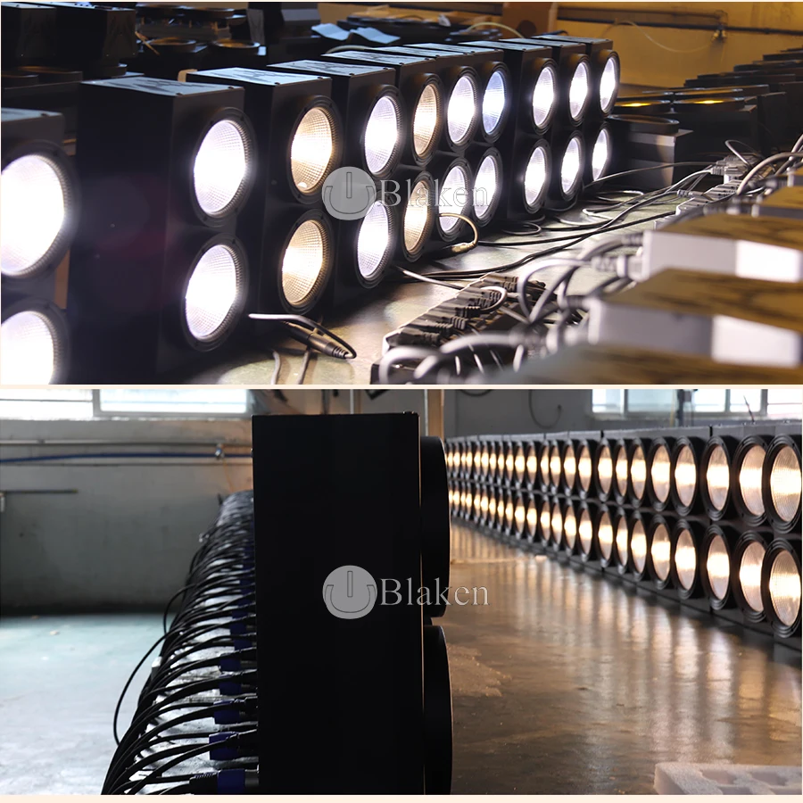 LED Blinds Stage Light para teatro, concerto, festa da igreja, 2 olhos, 200W, COB, DMX, 4pcs, sem imposto