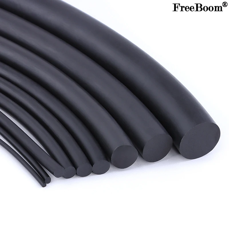 

1/5m Fluorine Rubber Strip Diameter 2,3,4,5,6,7,8,10,12,15 mm Black Solid Not Foaming High Temperature O-Ring Bar Seal