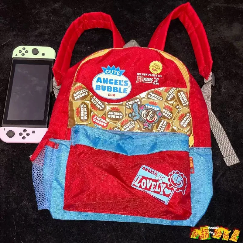 

Женский красный рюкзак Y2k, лоскутные школьные сумки большой емкости для студентов, унисекс, рюкзаки контрастных цветов, модная школьная сумка