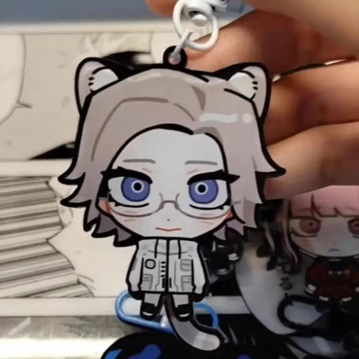 Aotuki Eito أنيمي المفاتيح المرأة سلسلة مفاتيح مصنوعة من الأكريليك رجل المائة خط آخر الدفاع أكاديمية قلادة حلية اكسسوارات هدية #4