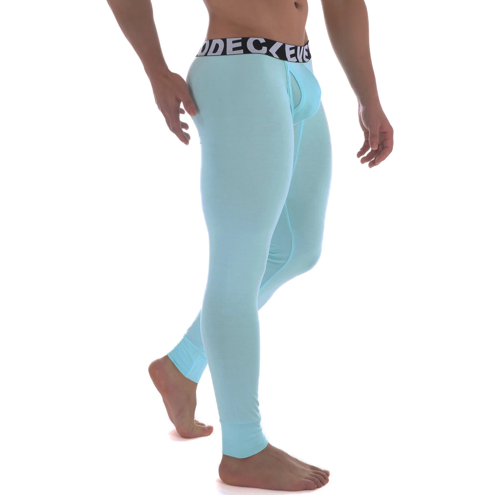 CLEVER-MENMODE Termoaktywna Bielizna Męska Sexy U Convex Pouch Thermo Długie Kalesony Modalne Legginsy Spodnie Ciepłe Elastyczne