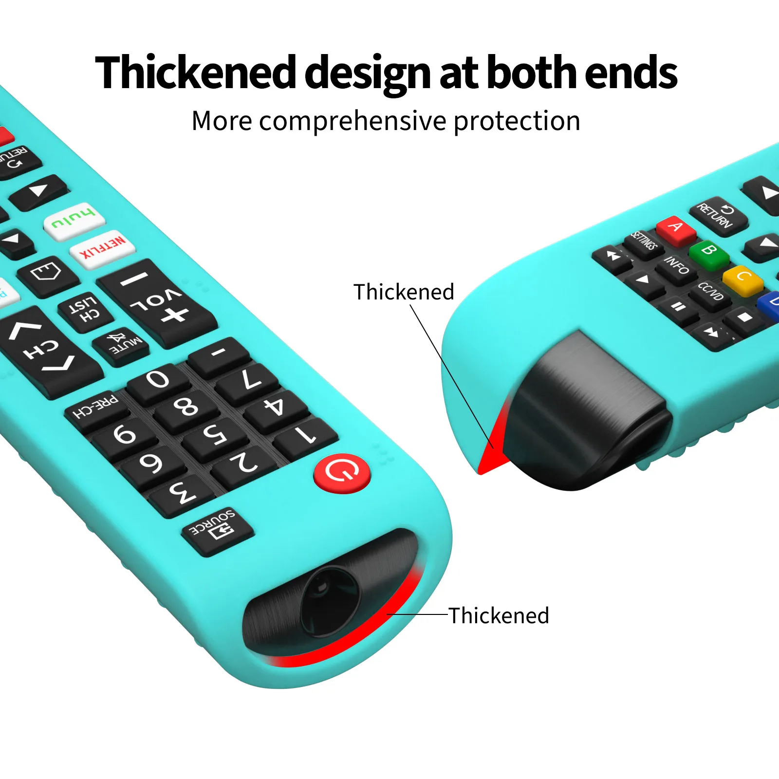 Silicone Remote Cover Anti-Slip Remote Case Shockproof Protective for Samsung Smart TV Remote BN59-01315 Controller Sleeve Skin