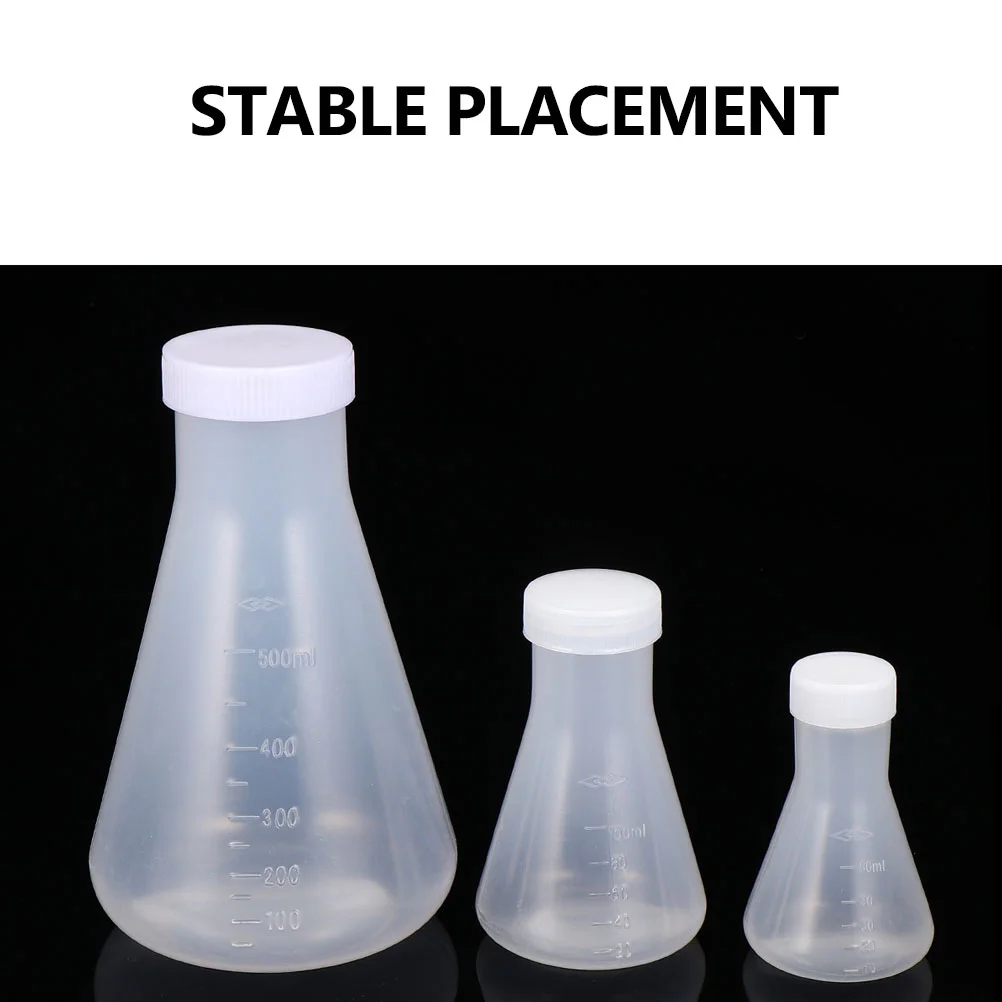 Alcohol Distillation Kit Plastic Erlenmeyer Flask with Stopper Conical for Chemistry