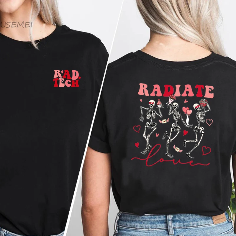 バレンタインデーx rayテクノロジーTシャツ,男性用半袖カジュアルTシャツ