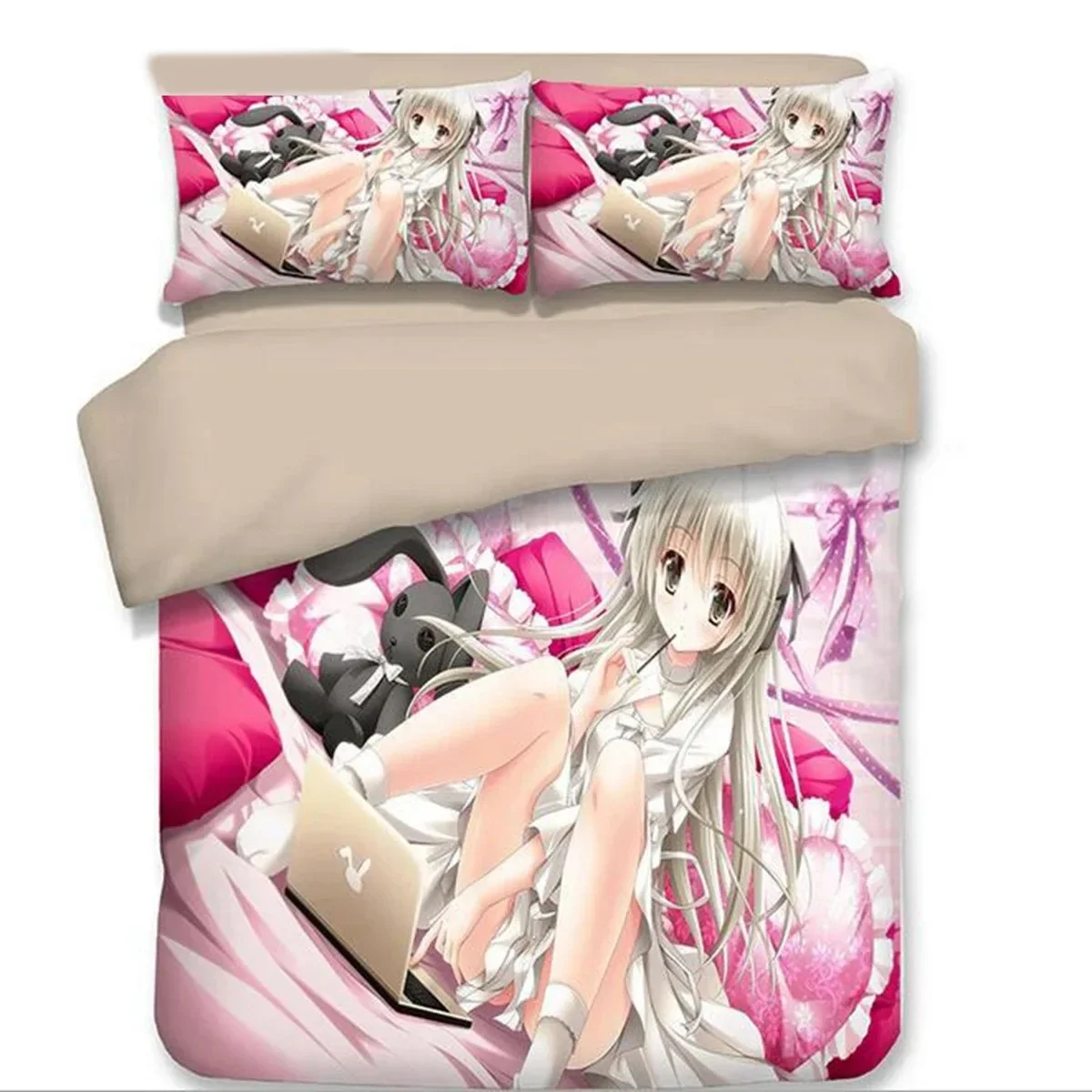 Anime Yosuga no Sora Kasugano Sora Bedding Set Boys Girls Twin Queen Size Duvet Cover Pillowcase Bed Kids Adult