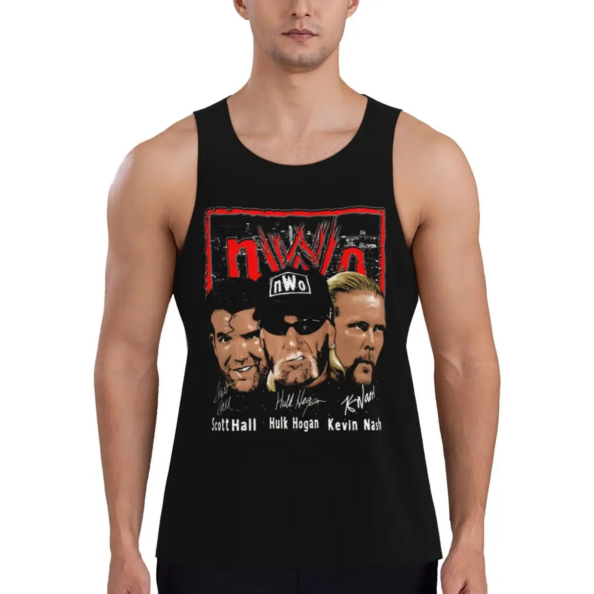 Nwo Big Face Signature Bodybuilding Quick Dry Tank Top Men'…