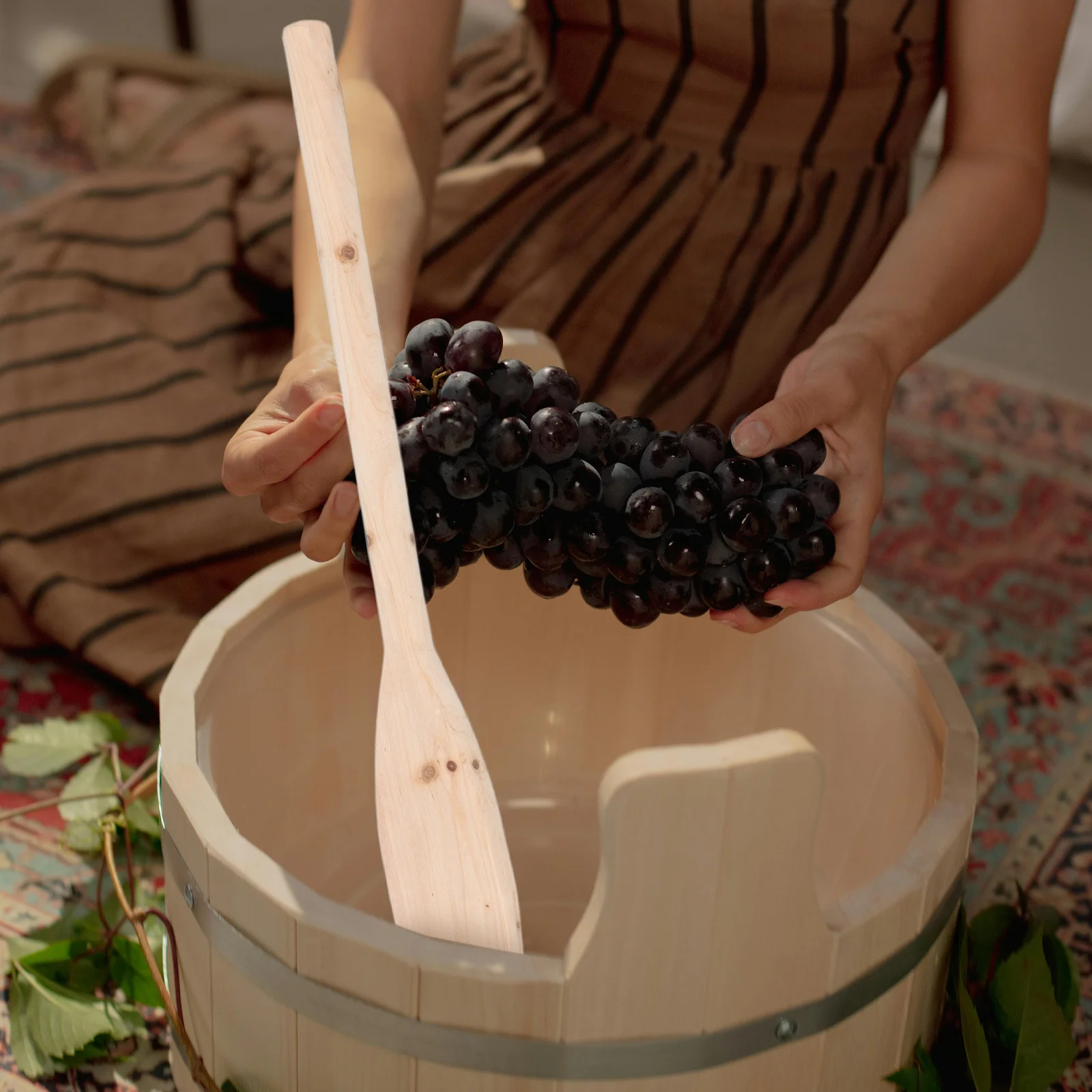 

27.5 Inch Wood Mash Paddle Large Batch Brewing Stirring Rod For Fruit Wine Big Stock Pots Fermentation Tool Wooden Kitchen