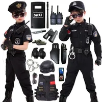 2025ween pour enfants, uniforme de Police pour garçons et filles, ensembles de vêtements de policier de l'armée, cadeau de