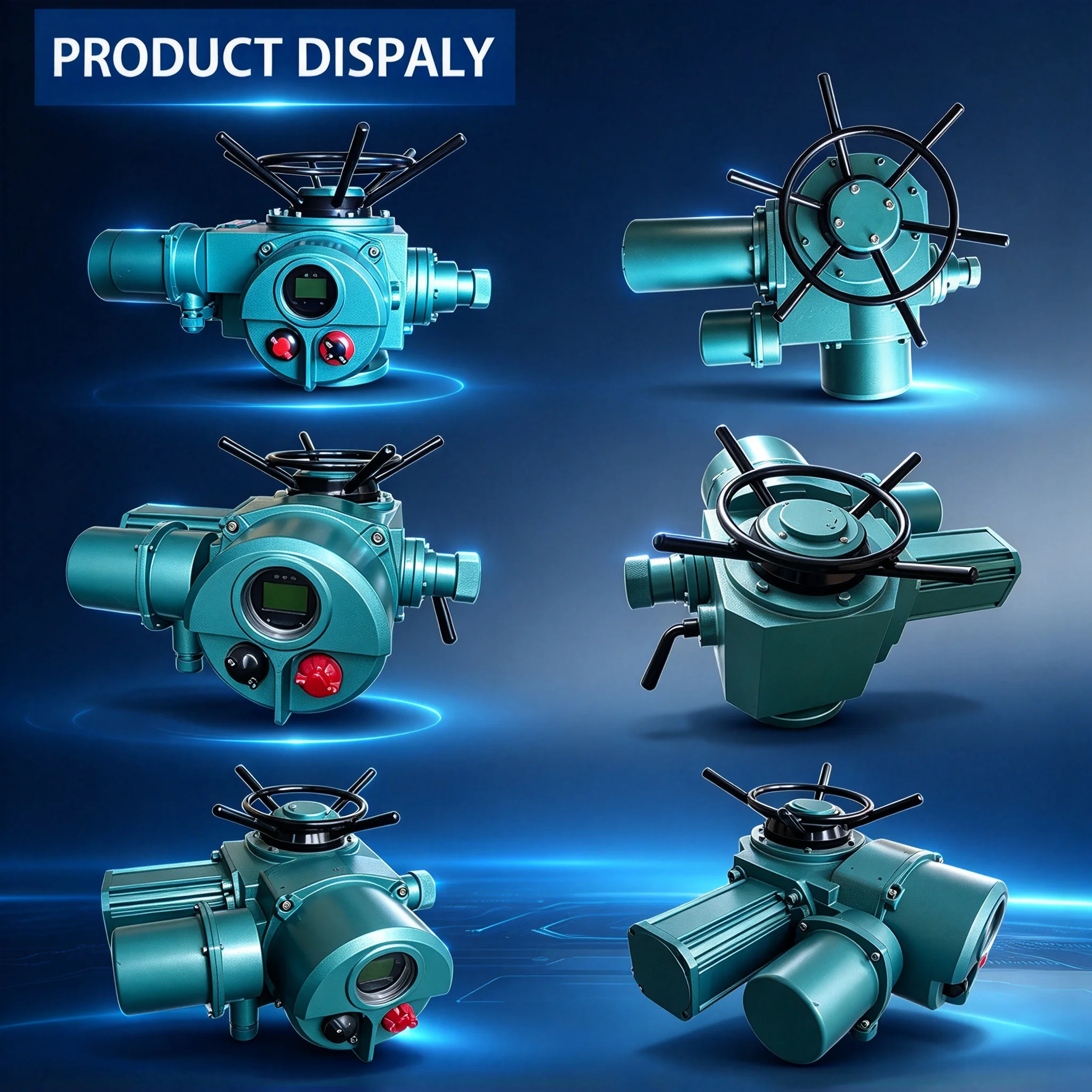 DZW60 DZW90 Multi Turn Electric Gate Valve Actuator Motorized With IP68 ATEX Position Indicator For Water Media