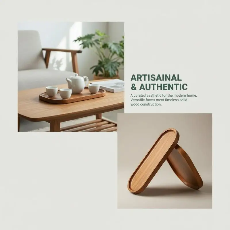 1pc Tableware Solid Wood Round Dessert Plate Japanese-style Wooden Tray Snack Plate Dried Fruit Plate Wooden Plate
