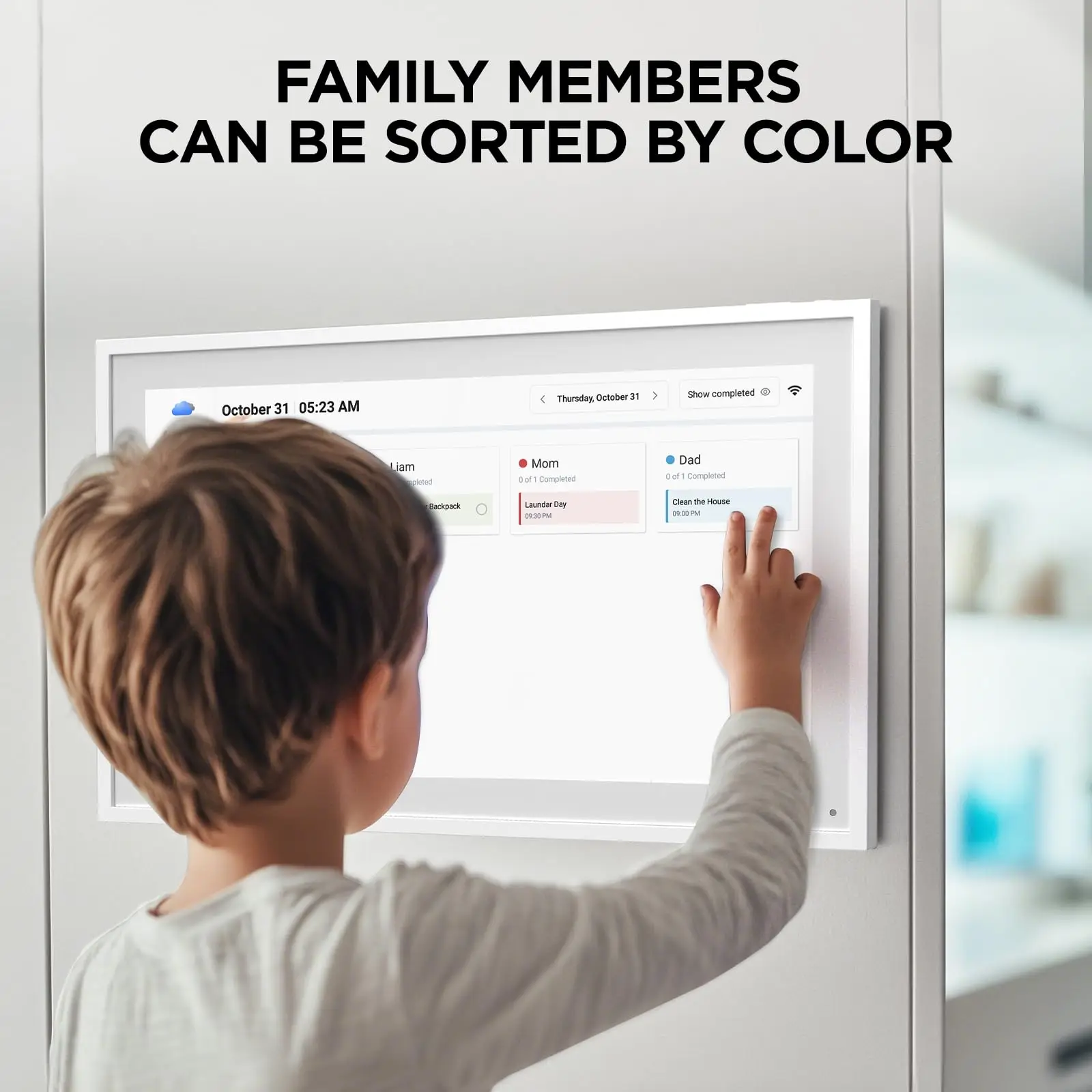 2025 hot sale  21.5 Inch White Android Digital Calendar Chore Chart Touch Screen  Display Family Schedules Weekly Planner