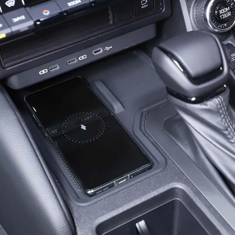 For Toyota Land Cruiser Prado 250 LC250 2024+ black car central control wireless charging silicone pad car interior accessories