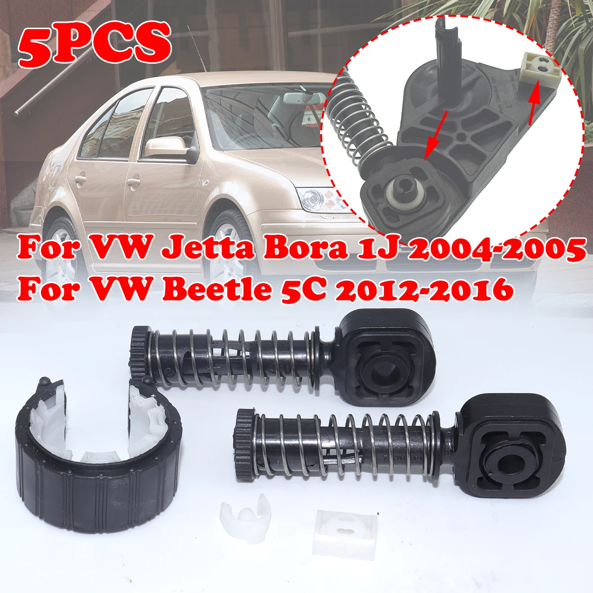 

5pcs Upgrade Bushing Shifter Bearing Shell MT Gearbox Lever Adjuster Linkage Pivot For VW Beetle 5C 12-16 Jetta Bora Replacemrnt