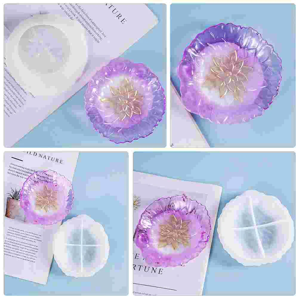 DIY Ornament Dish Mold Leaf Shape Crystal De Para Gelatinas White Silica Silicone