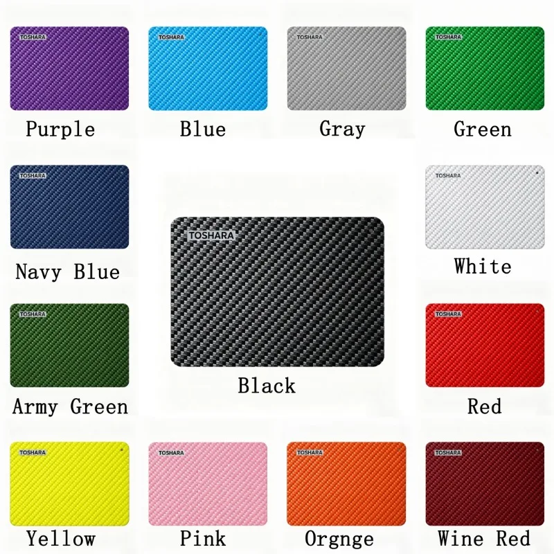 4TB Portable External SSD Carbon Fiber Texture Solid State Drive Multi Color Options High Speed Storage Disk for Laptop PC Phone