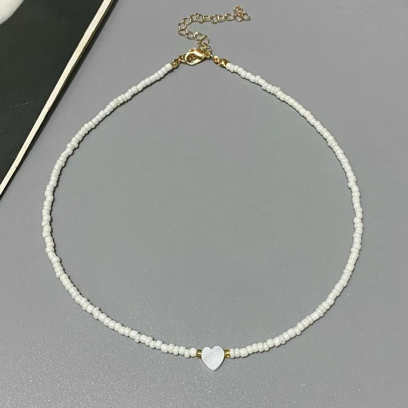 Kolorowe koraliki Choker Nekklace dla dziewczynki Wiosna Lato Nowa miłość Serce Design Obroża Biżuteria Hurtownia Dropshipping