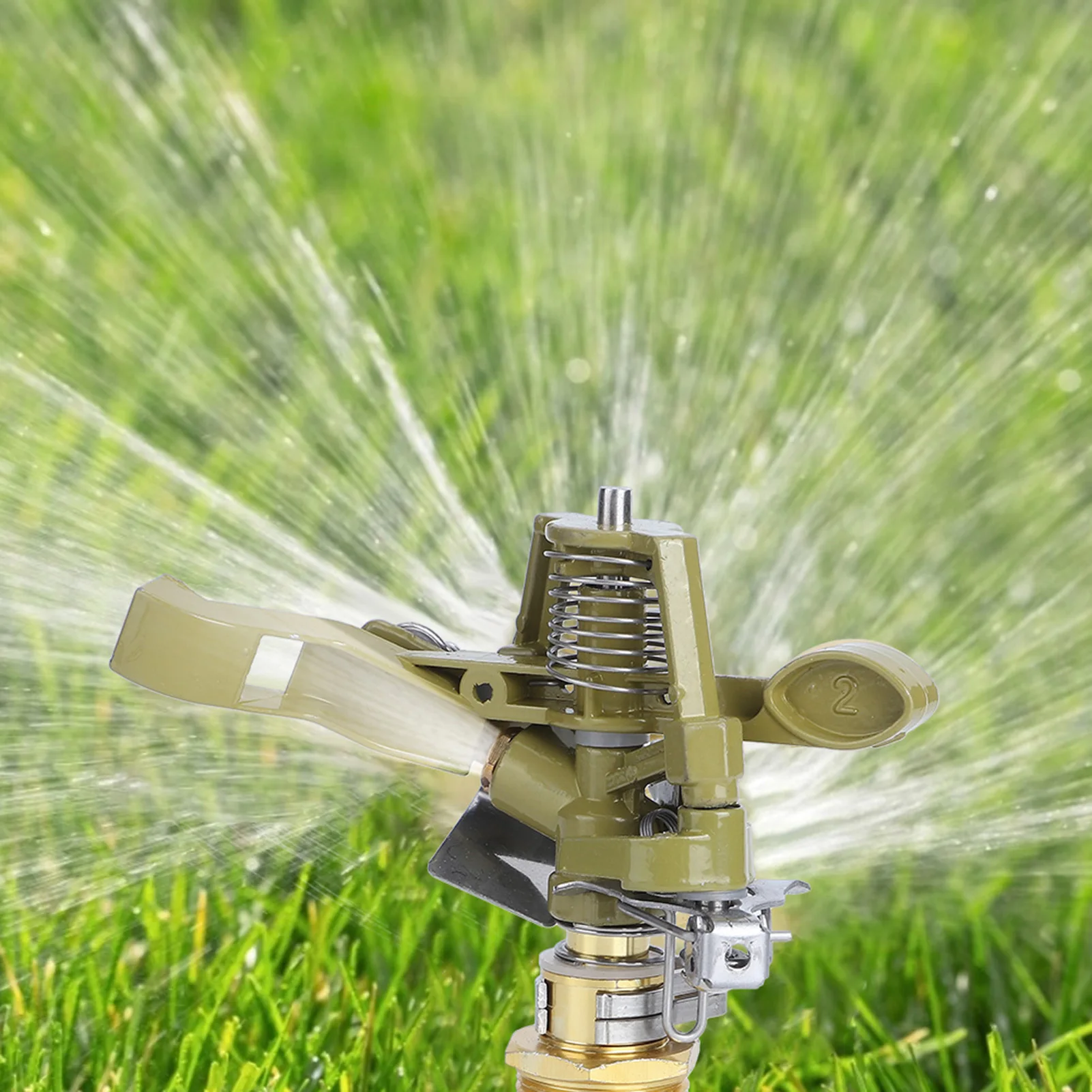 Aluminium Alloy Spray Nozzle Spray G3/4inch Aluminium Alloy Garden Lawn Rocker Arm Irrigation Nozzle Water Spray Sprinkler Head