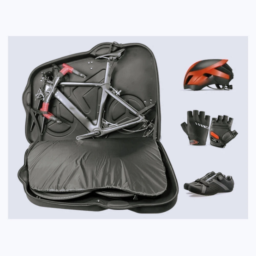 

Bike Travel Hard Case, EVA Material, Rainproof Bike Box, Bicycle Bag, Road Bike Transport Luggage, 26 ", 27.5"