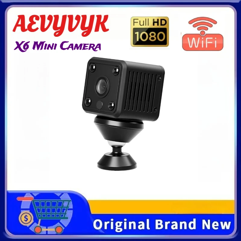 

1080P HD X6 Mini Camera WiFi Remote Monitor Baby Pet Camera Built-in Battery Night Vision Smart Home Security Protection